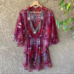 SOLITAIRE SWIM COVER-UP Gorgeous Intricate Beading